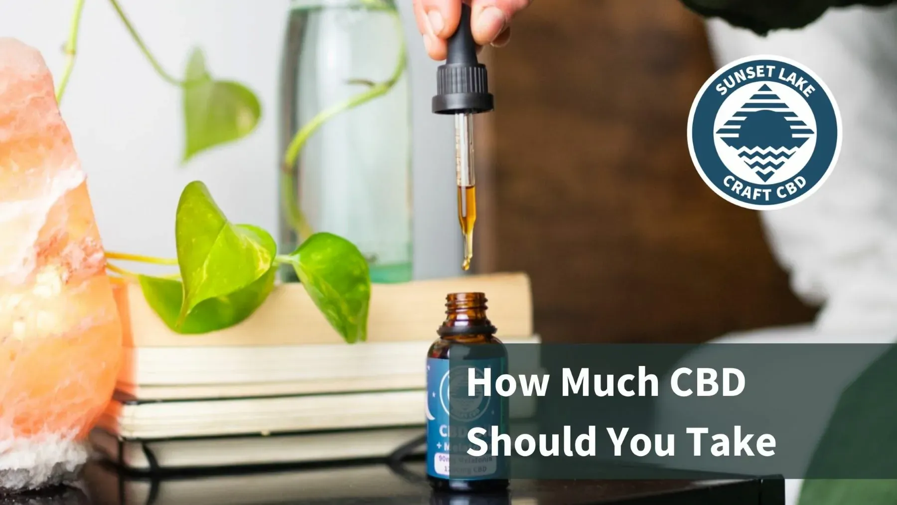 A dropper of CBD oil with text that says "How much CBD Should You Take?"